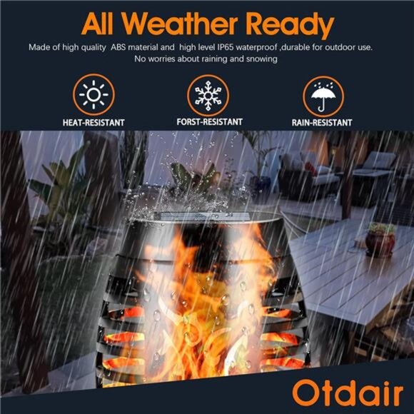 Solar Torch Lights with Flickering Flame, 12 Packs 12LED Tiki Torch Solar Lights - Picture 6 of 7